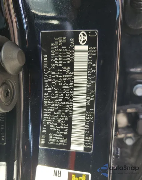 2024 Toyota Corolla Se z USA, uszkodzony, nr VIN 5YFS4MCE5RP197276